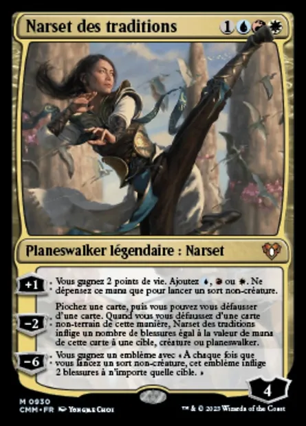 Narset des traditions, carte Magic CMM 930 — extension Commander Masters