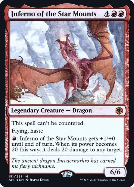 Fournaise des Monts Étoilés, carte Magic PAFR 151s — extension Adventures in the Forgotten Realms Promos