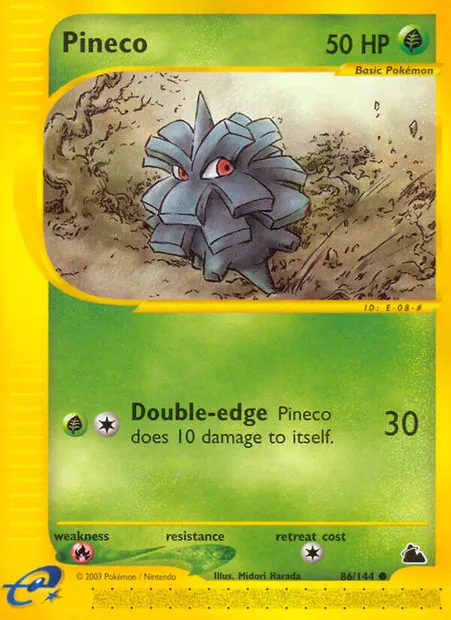 Pineco, Pokémon card SK 86 — Skyridge set