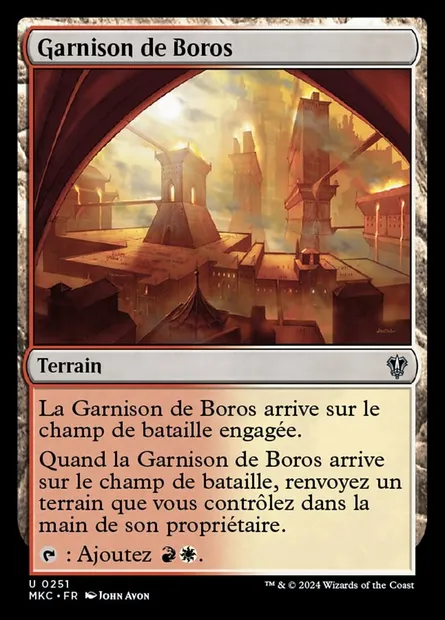 Garnison de Boros, carte Magic MKC 251 — extension Murders at Karlov Manor Commander