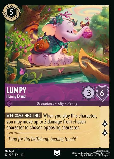 Lumpy - Hunny Druid, Disney Lorcana card CH13-042 — Attack of the Vine! set