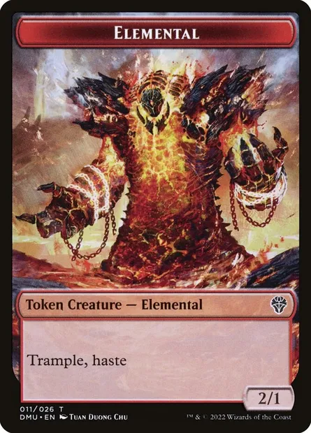 Elemental, carte Magic TDMU 11 — extension Dominaria United Tokens