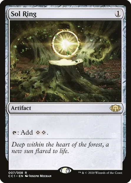 Sol Ring, Magic card CC1 7 — Commander Collection: Green set