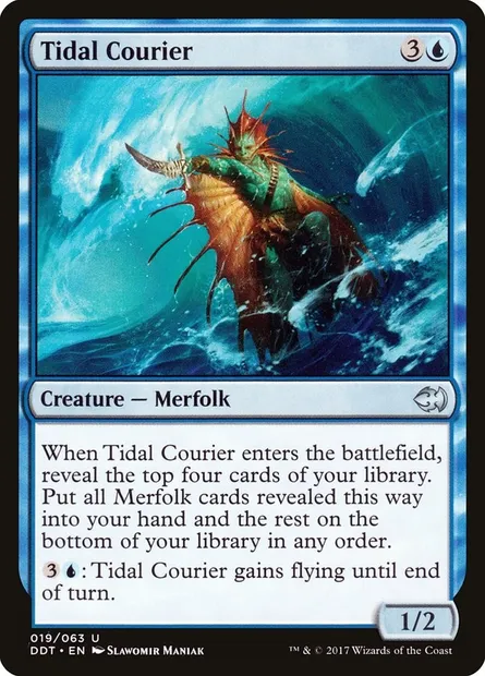 Tidal Courier, Magic card DDT 19 — Duel Decks: Merfolk vs. Goblins set