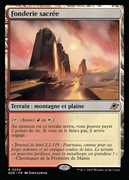 Fonderie sacrée, carte Magic EOE 256 — extension Edge of Eternities