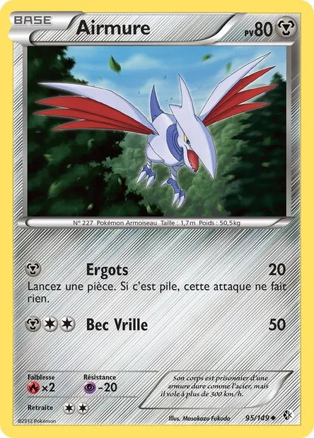 Airmure, carte Pokémon BCR 95 — extension Frontières Franchies