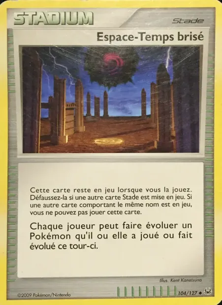 Espace-Temps brisé, carte Pokémon PL 104 — extension Platine