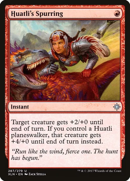 Huatli's Spurring, Magic card XLN 287 — Ixalan set