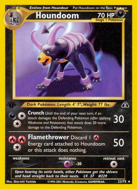 Houndoom, Pokémon card ND 23 — Neo Discovery set