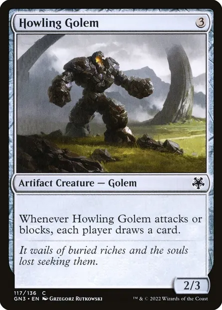Howling Golem, Magic card GN3 117 — Game Night: Free-for-All set