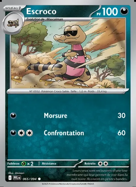 Escroco, carte Pokémon PFL 065 — extension Flammes Fantasmagoriques