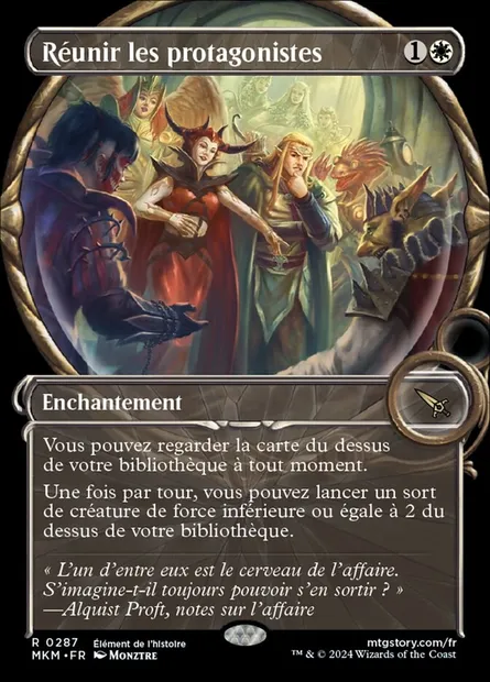Réunir les protagonistes, carte Magic MKM 287 — extension Murders at Karlov Manor