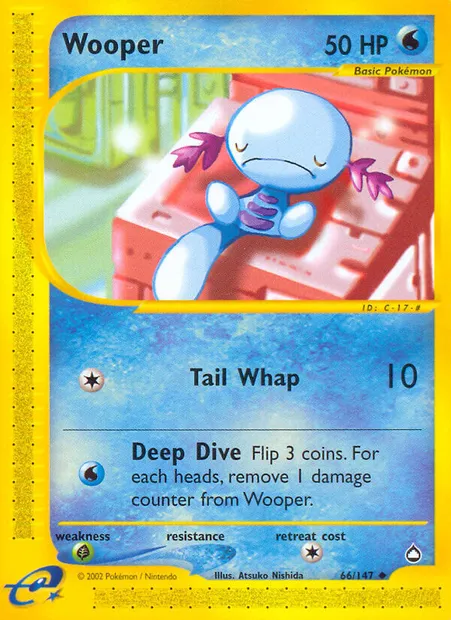 Wooper, Pokémon card AQ 66 — Aquapolis set