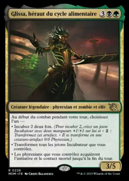 Glissa, héraut du cycle alimentaire, carte Magic MOM 226 — extension L'invasion des machines