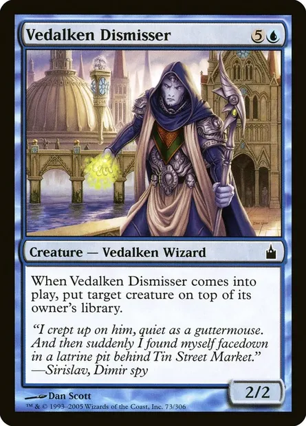 Vedalken Dismisser, Magic card RAV 73 — Ravnica: City of Guilds set