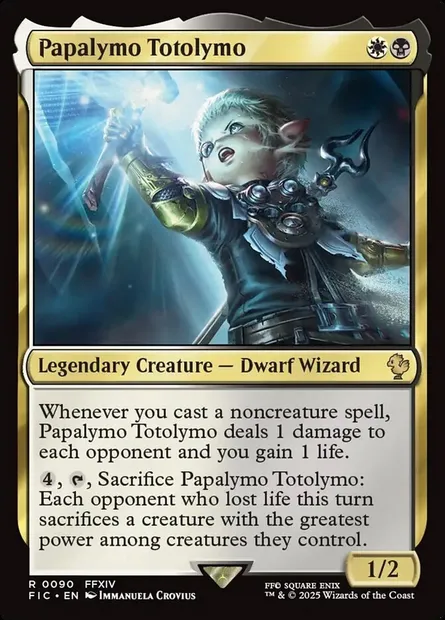 Papalymo Totolymo, Magic card FIC 90 — Final Fantasy Commander set
