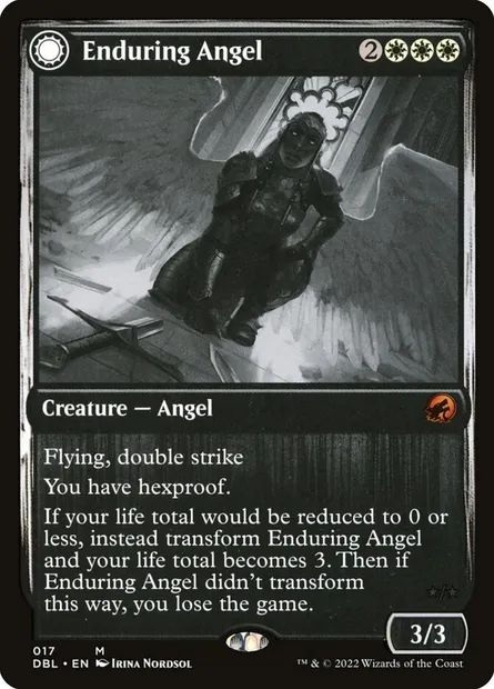 Enduring Angel // Angelic Enforcer, Magic card DBL 17 — Innistrad: Double Feature set