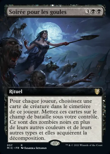 Soirée pour les goules, carte Magic MIC 57 — extension Midnight Hunt Commander