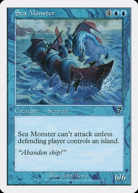 Monstre marin, carte Magic 7ED 97 — extension Septième Edition