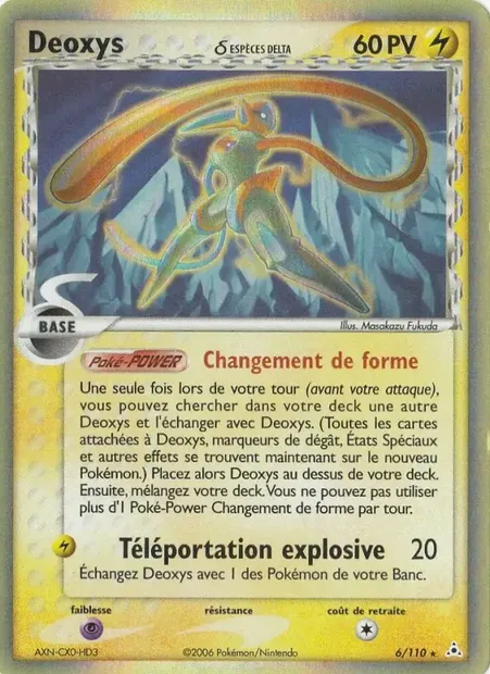 Deoxys δ, carte Pokémon HP 6 — extension EX Fantômes Holon