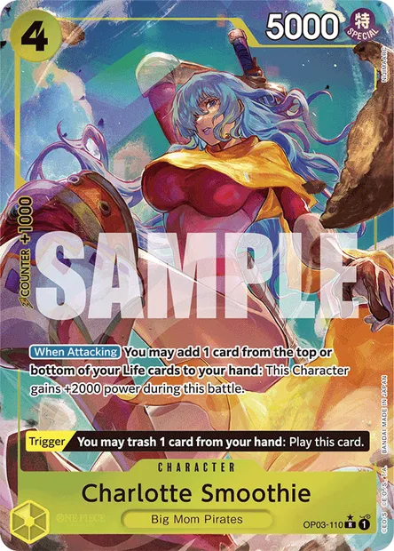 Charlotte Smoothie, One Piece card OP03-110 — PILLARS OF STRENGTH set