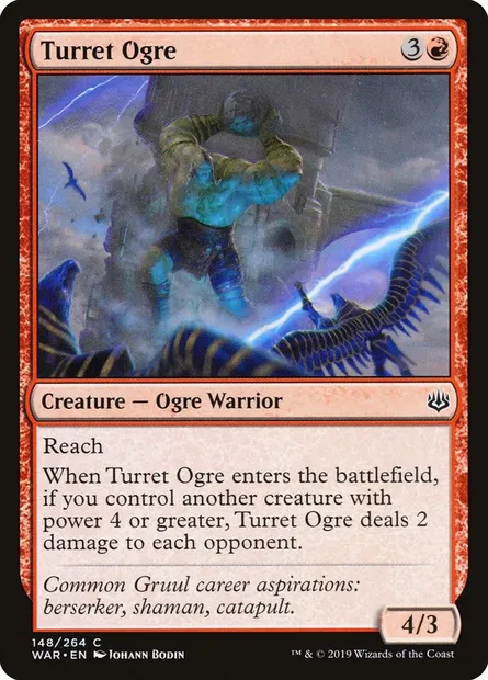 Turret Ogre, Magic card WAR 148 — War of the Spark set