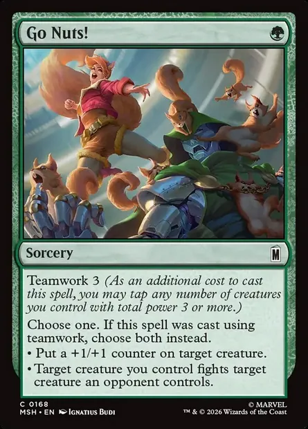 Go Nuts!, Magic card MSH 168 — Marvel Super Heroes set