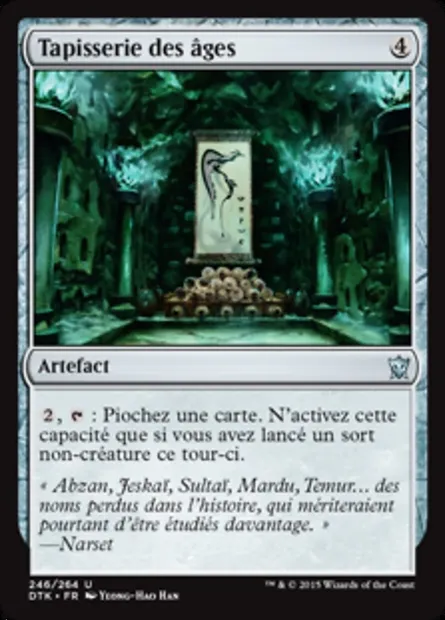 Tapisserie des âges, carte Magic DTK 246 — extension Les Dragons de Tarkir
