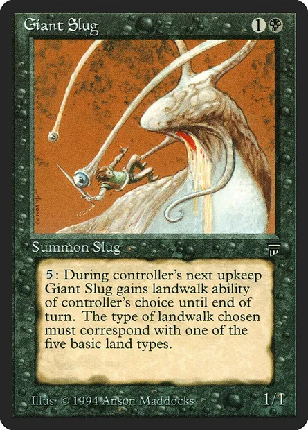 Giant Slug, Magic card LEG 99 — Legends set