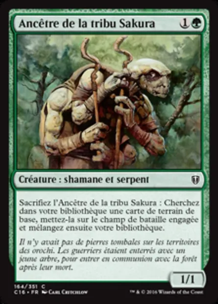 Ancêtre de la tribu Sakura, carte Magic C16 164 — extension Commander 2016