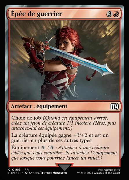 Épée du guerrier, carte Magic FIN 169 — extension Final Fantasy
