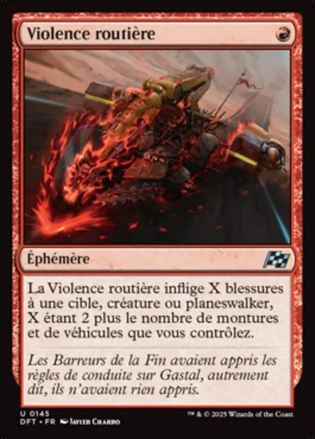 Violence routière, carte Magic DFT 145 — extension Aetherdrift