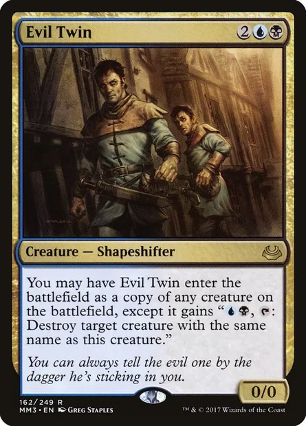 Evil Twin, Magic card MM3 162 — Modern Masters 2017 set