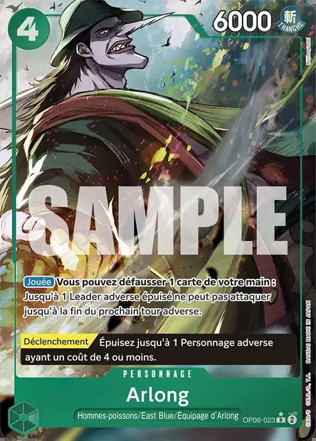 Arlong, carte One Piece OP06-023 — extension ONE PIECE CARD THE BEST