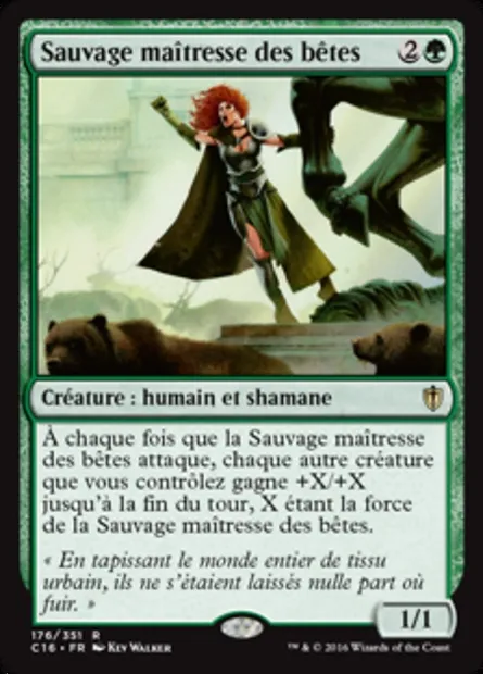 Sauvage maîtresse des bêtes, carte Magic C16 176 — extension Commander 2016