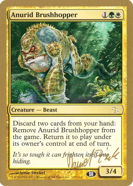 Anurid Brushhopper, Magic card WC03 dz137sb — World Championship Decks 2003 set