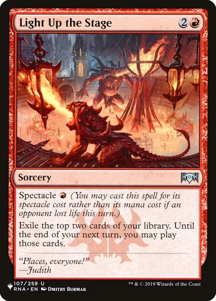Light Up the Stage, Magic card PLST RNA-107 — The List set