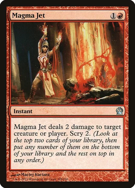 Magma Jet, Magic card THS 128 — Theros set