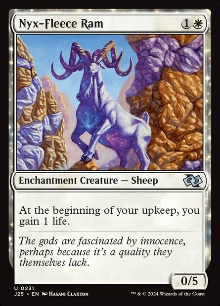 Nyx-Fleece Ram, Magic card J25 231 — Foundations Jumpstart set