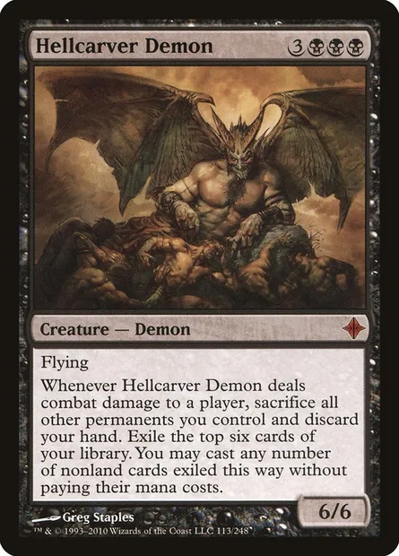 Hellcarver Demon, Magic card ROE 113 — Rise of the Eldrazi set
