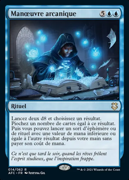 Manœuvre arcanique, carte Magic AFC 14 — extension Forgotten Realms Commander