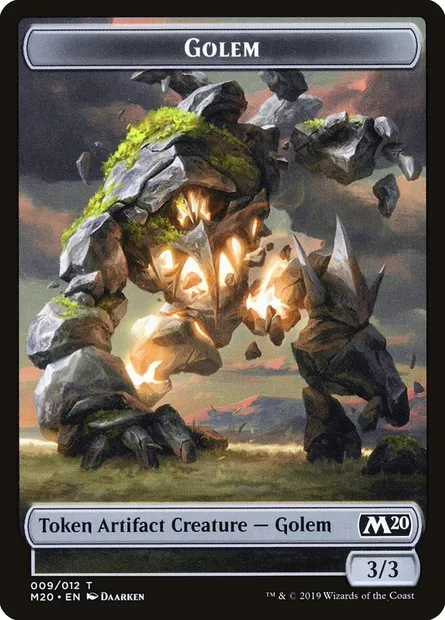 Golem, carte Magic TM20 9 — extension Core Set 2020 Tokens
