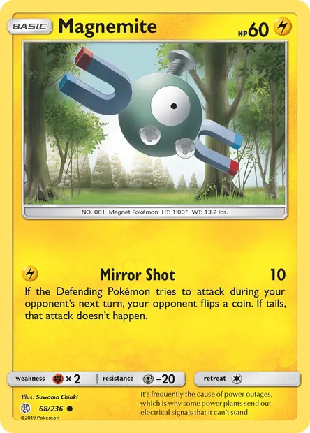 Magnemite, Pokémon card CEC 68 — Cosmic Eclipse set