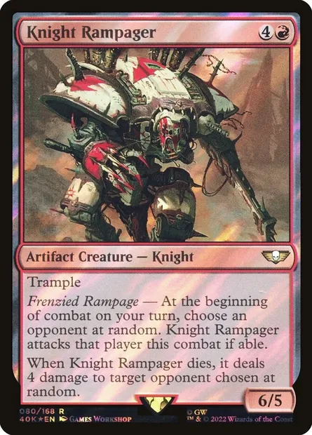 Chevalier Saccageur, carte Magic 40K 80★ — extension Warhammer 40,000 Commander