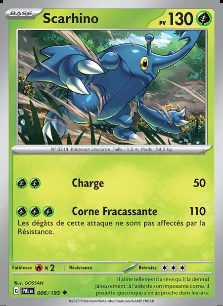 Scarhino, carte Pokémon PAL 006 — extension Évolutions à Paldea
