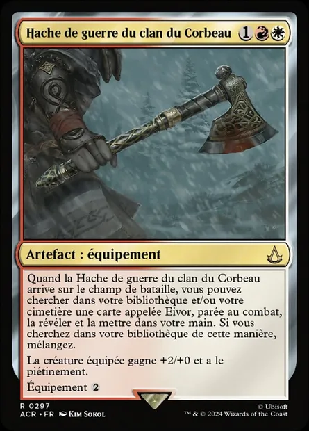 Hache de guerre du clan du Corbeau, carte Magic ACR 297 — extension Assassin's Creed