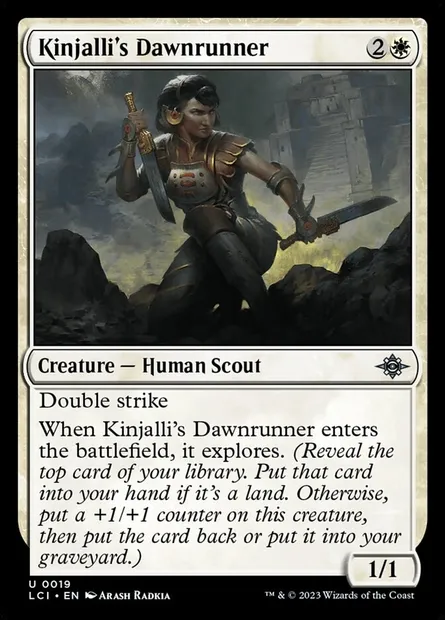 Kinjalli's Dawnrunner, Magic card LCI 19 — The Lost Caverns of Ixalan set