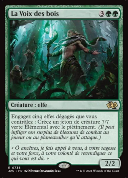 La Voix des bois, carte Magic J25 738 — extension Foundations Jumpstart