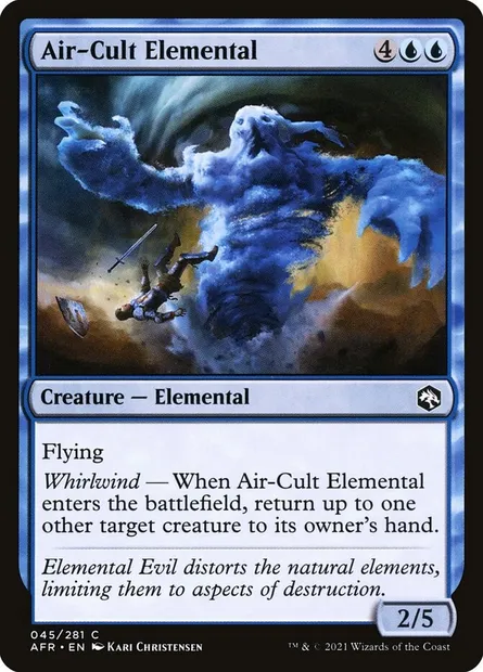 Air-Cult Elemental, Magic card AFR 45 — Adventures in the Forgotten Realms set