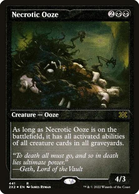 Necrotic Ooze, Magic card 2X2 441 — Double Masters 2022 set
